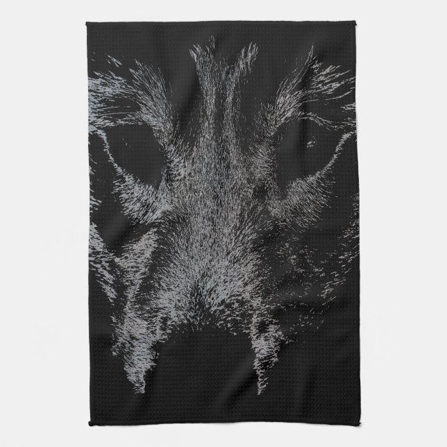 Varg Valp Towel Vild Husky Hund Tea Towel Kökshandduk (Vertikal)