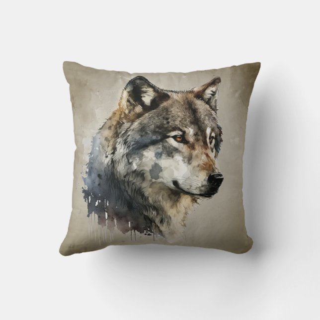 Varg Vargar Djurnaturen Wildlife Kudde (Baksida)