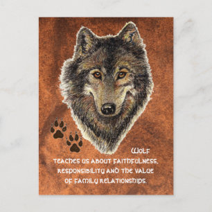 Varg, Vargar Djurverktyg, naturguide Vykort