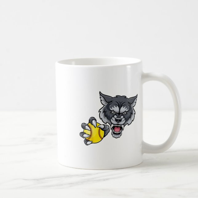 Varg Varulv Mjukll Ll Djur Maskot  Kaffemugg (Höger)