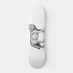 Varg Vild Djur Mini Skateboard Bräda 18,5 Cm
