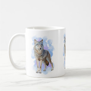 Varg vildlevande kaffe mugg