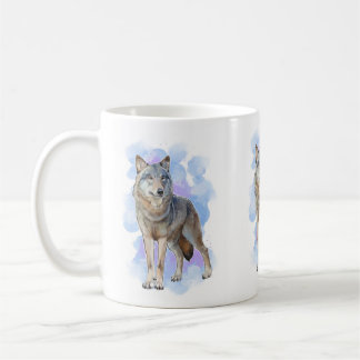 Varg vildlevande kaffe mugg
