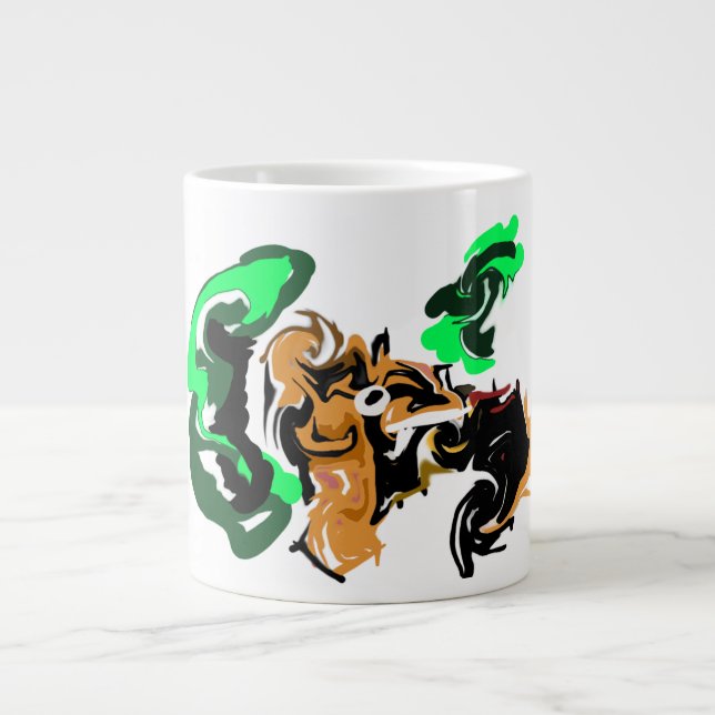 Varg vinter glädje jumbo mugg (Framsidan)