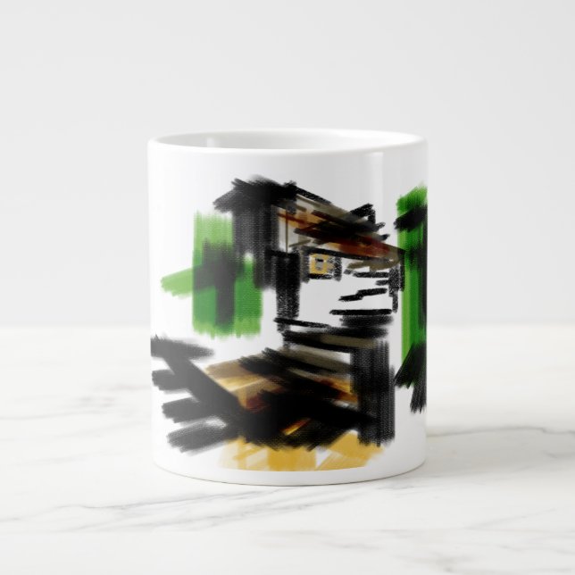 Varg vinter kul jumbo mugg (Framsidan)
