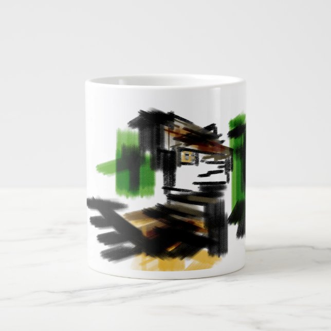 Varg vinter kul jumbo mugg (Framsidan)