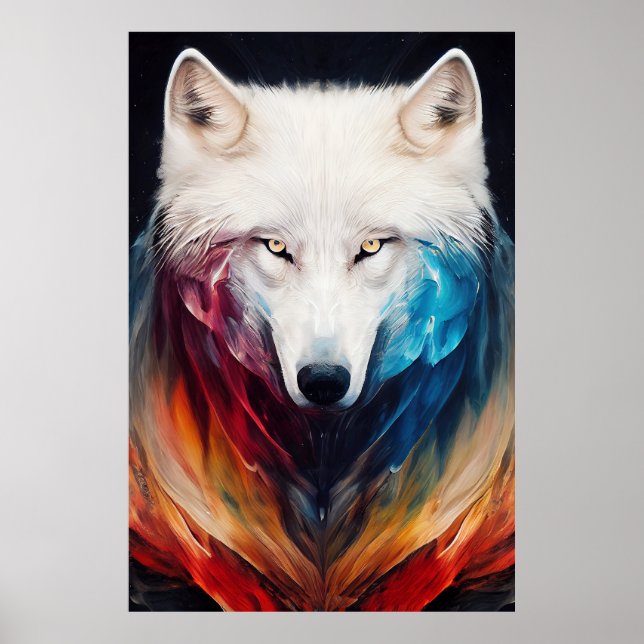 Varg Vit varg Djursökningstyp Äventyr Poster (Framsidan)