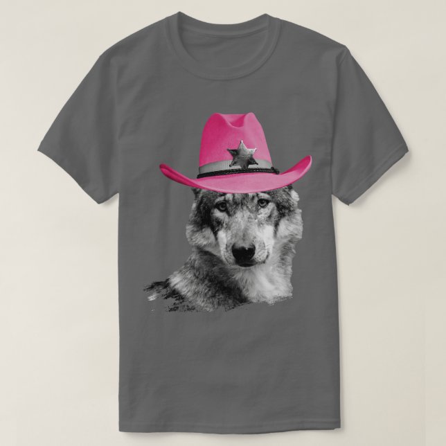 Varg Wearing Rosa Cowboy Hat Cowgirl T Shirt (Design framsida)
