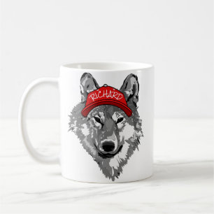 Varg White&Black Red Baseball Cap Namn Team T-Shir Kaffemugg