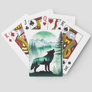 Varg Wildlife Animal Nature Environment Forest Art Casinokort