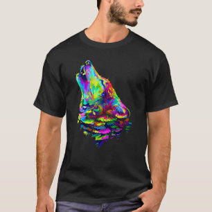 Varg Wildlife Colorful Vargar Vild Animal T Shirt