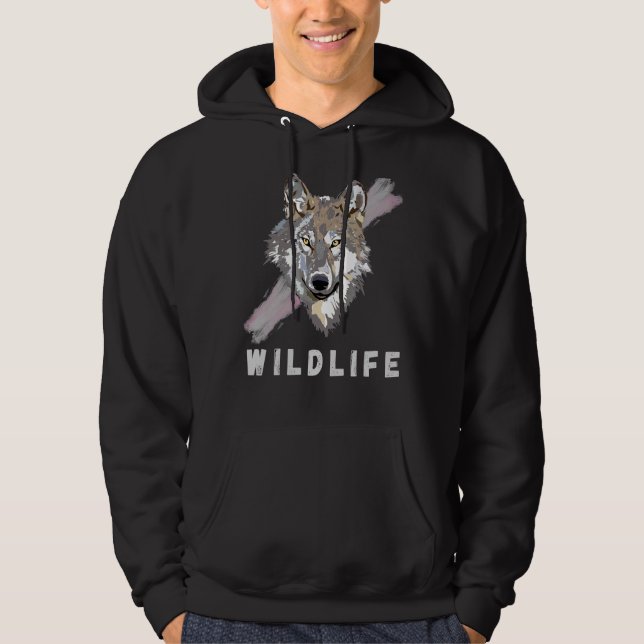 Varg Wildlife Design Hoodie (Framsida)