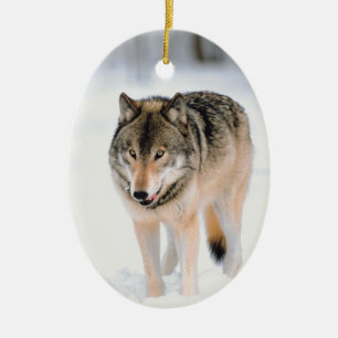 Varg Wildlife jul-Dekorationerna Helgdag Träd Julgransprydnad Keramik