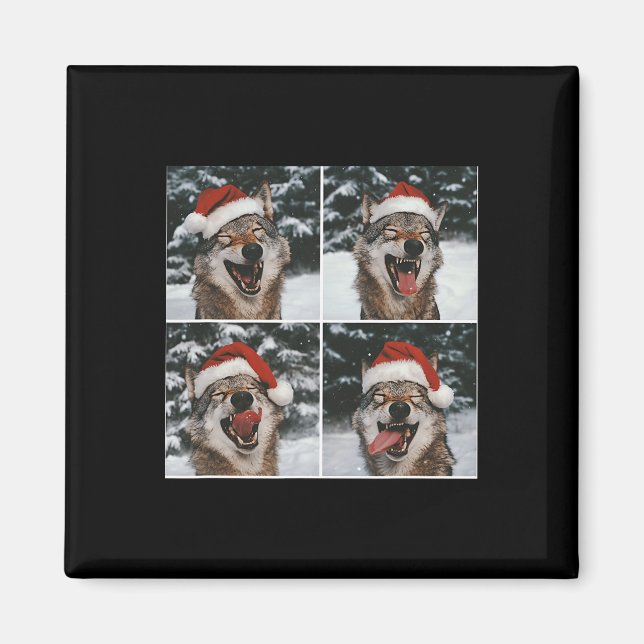 Varg Winter Photography Varg Conservation Christma Magnet (Framsidan)