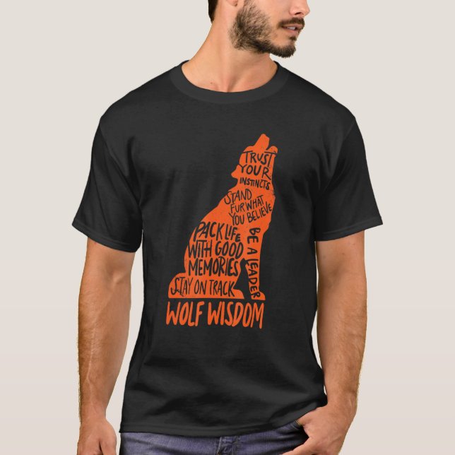 Varg Wisdom inspirational Ord Cute Varg T Shirt (Framsida)