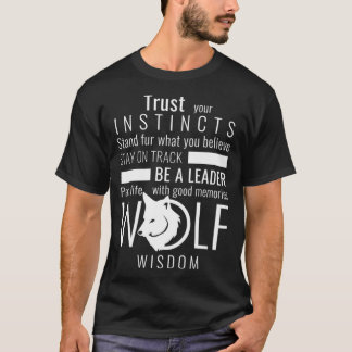 Varg Wisdom Vargars Älskare Motivering Quotes Gif T Shirt