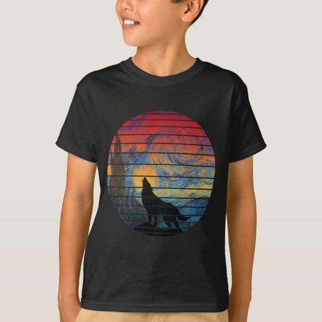 VARG YLAR ABSTRAKT STIL T SHIRT (Framsida)