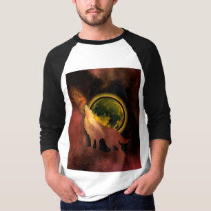 VARG YLAR I RYMDEN MÅNEN GALAXEN T-Shirt