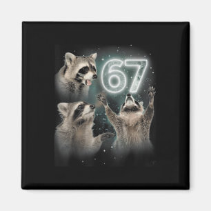 Varg ylar mot månen 67 6 7 Halloween 67 Varg Magnet