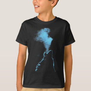Varg ylar mot månen stjärnklar natt vargar Anima T Shirt