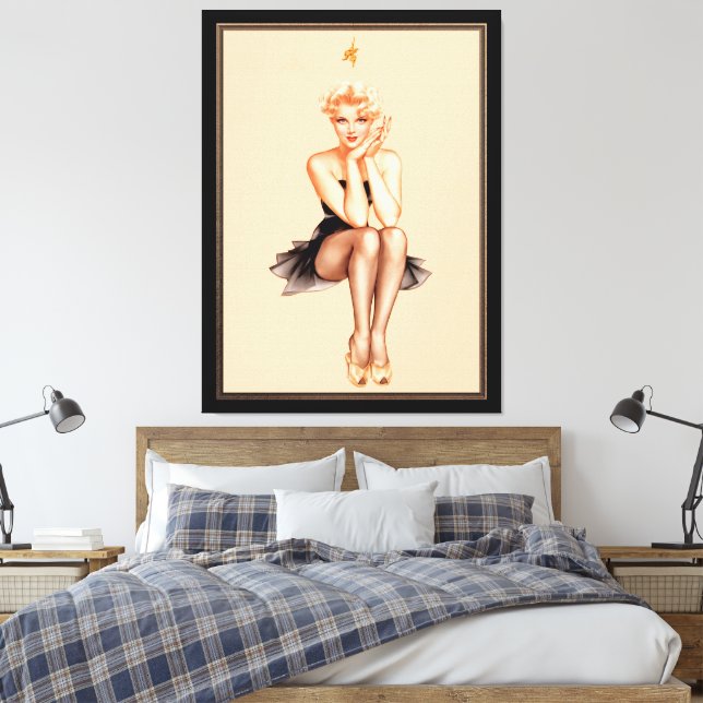Varga Girl Cover Art av Alberto Vargas Canvastryck (Insitu (sovrum))