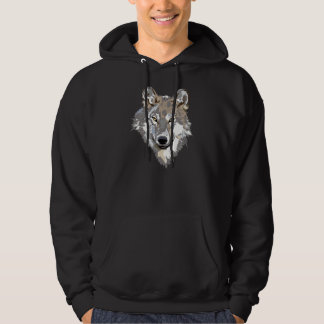 Vargansikte på den för manar hoodien sweatshirt med luva