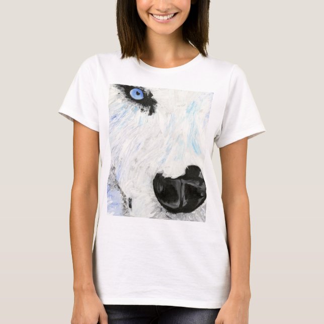 Vargansiktekvinna T-tröja T-shirt (Framsida)