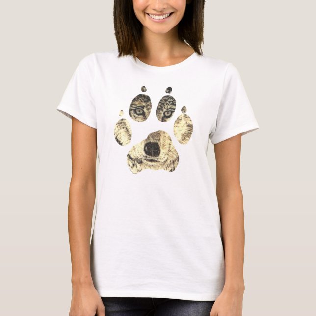 Vargansiktekvinna utslagsplats t-shirt (Framsida)