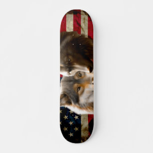 Vargar American Flagga Mini Skateboard Bräda 18,5 Cm