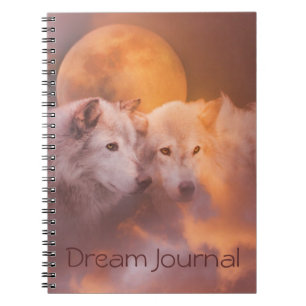 Vargar Andlig Dream Journal Anteckningsbok Med Spiral