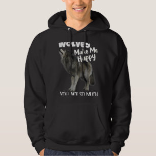 Vargar får mig att Lycklig inte så mycket Varg Rag Hoodie