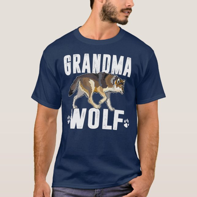 Vargar för Grandma Varg Matching Family Tribe T Shirt (Framsida)