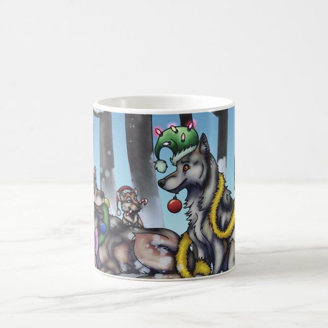 Vargar för helgdag kaffemugg (Center)