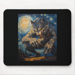 Vargar för varulv-Vargen - Van Gogh Stil - Starry Musmatta