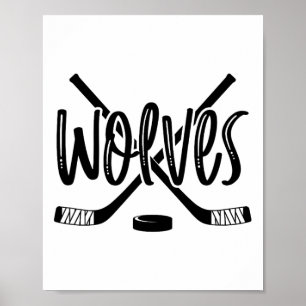 Vargar Hockey Team Mascot School Spirit Game Night Poster