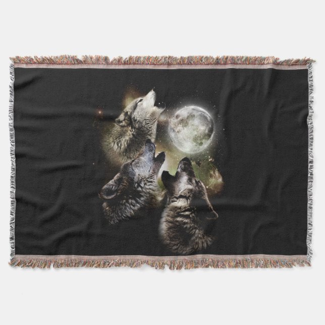 Vargar Howling Full Moon Filt (Framsidan)