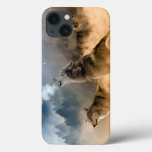 Vargar Howling i Måne iPad Case