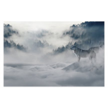 Vargar i ett vinter liggande