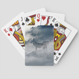 Vargar i ett vinter liggande casinokort