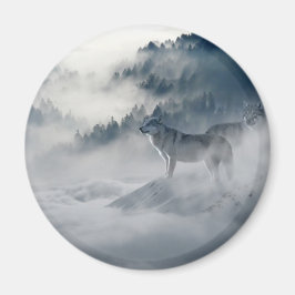 Vargar i ett vinter liggande magnet