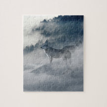 Vargar i ett vinter liggande