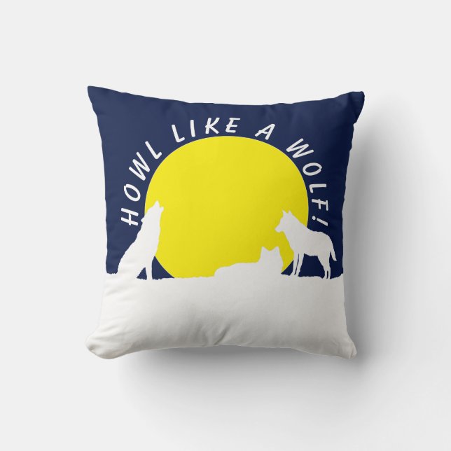 Vargar i Moonlight, Howl som en Varg! Cushion Kudde (Framsida)