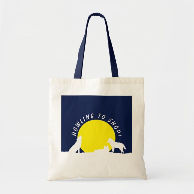 Vargar i Moonlight, Howling till Shop! Tote Bag Tygkasse (Framsidan)
