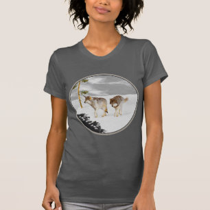 Vargar i Snö-färgning - Originalbild av vilda djur T Shirt