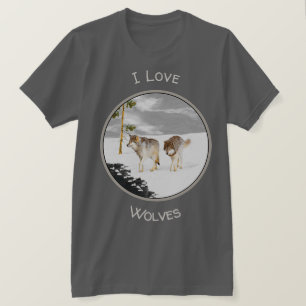 Vargar i Snö-färgning - Originalbild av vilda djur T Shirt
