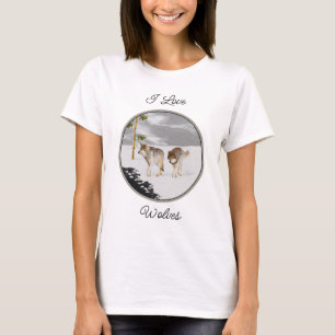Vargar i Snö-färgning - Originalbild av vilda djur T Shirt