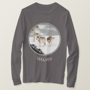 Vargar i Snö-färgning - Originalbild av vilda djur T Shirt
