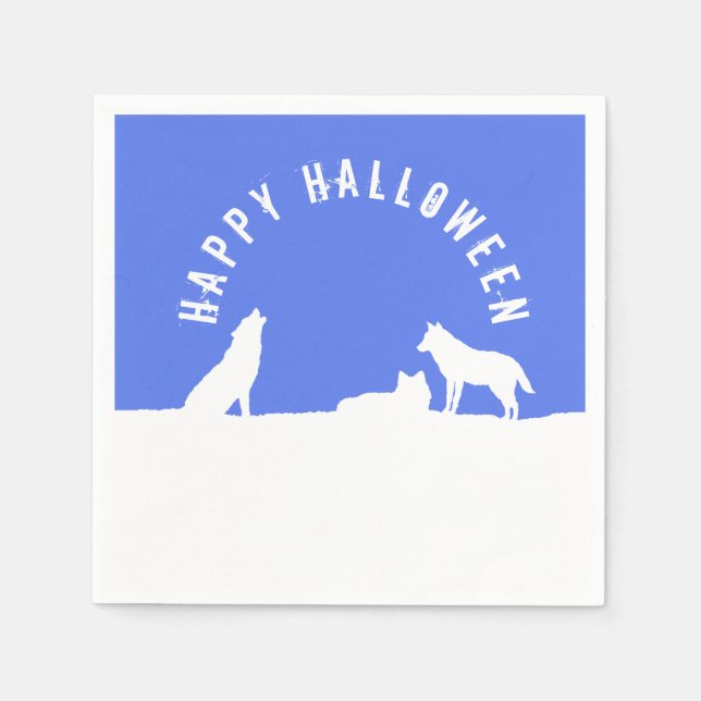 Vargar i snö, Glad Halloween Pappersservett (Framsidan)