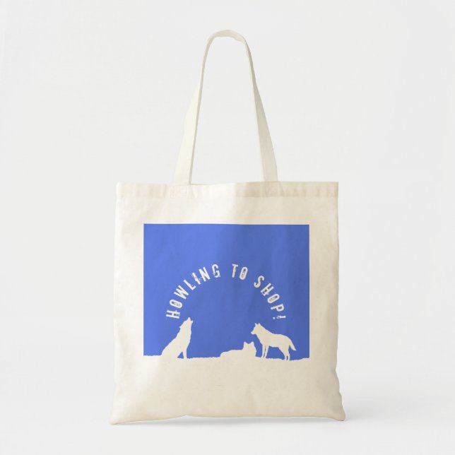 Vargar i Snö, Howling till Shop! Tote Bag Tygkasse (Framsidan)