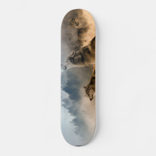 Vargar i snö skateboard